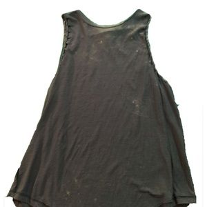 Distressed Black Muscle Tee